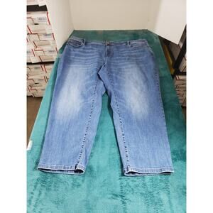 J Jill Jeans Size 28 Womens Blue Stretch Ladies Denim Pants Mid Rise Slim Ankle